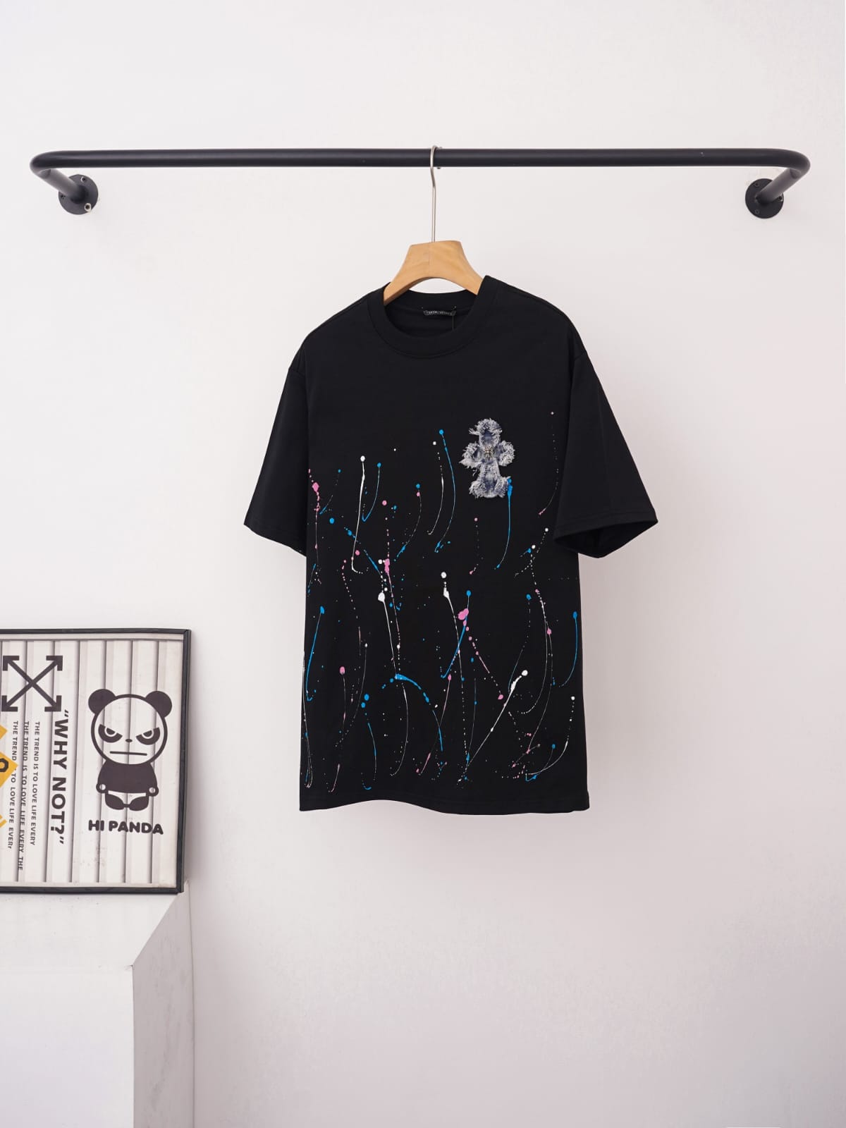 CHROME HEART SHIRT-BLACK\RAINBOW