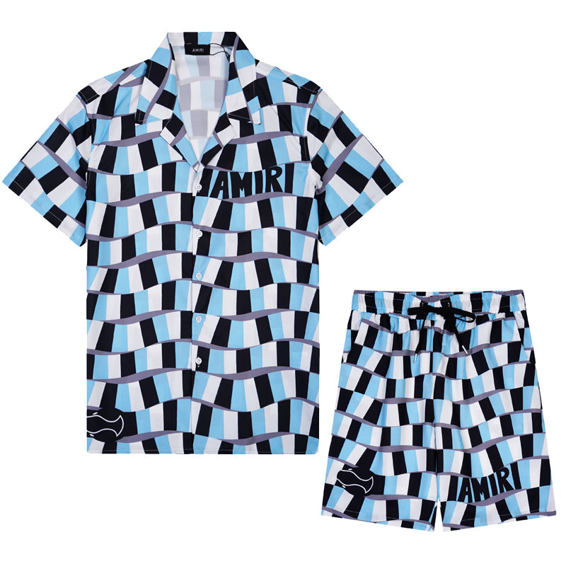 Amiri Short Set - Light Blue