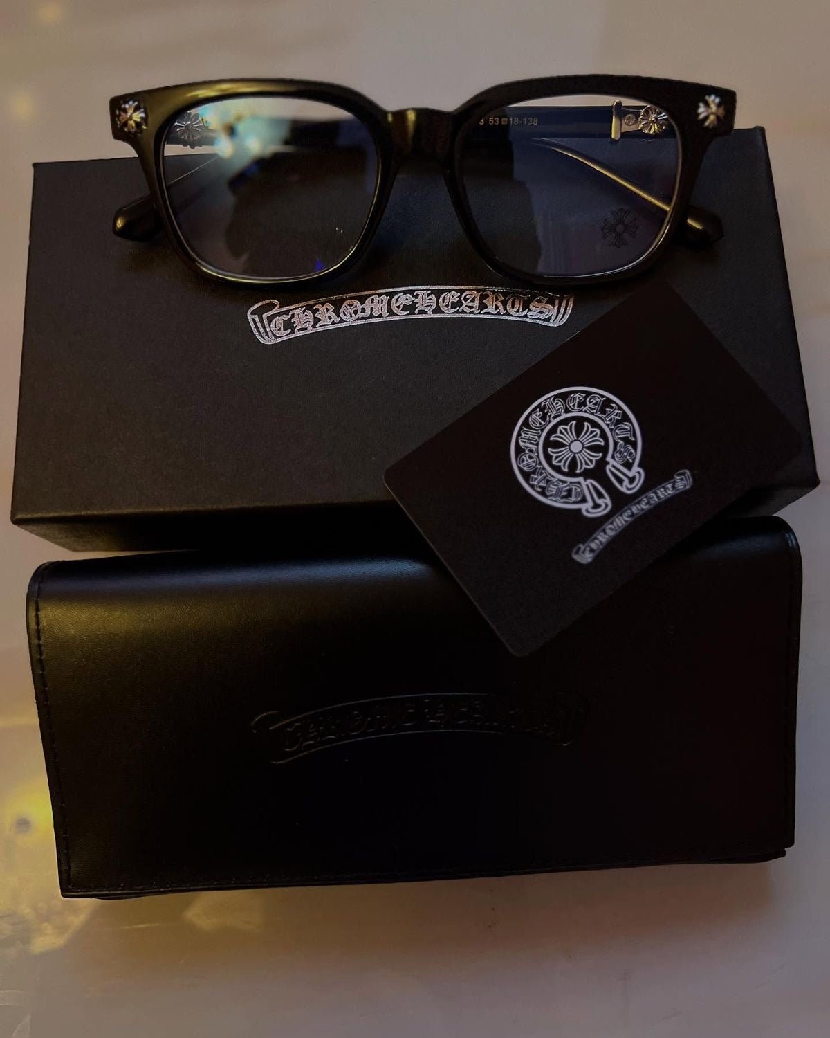 Black Chrome Hearts Glasses - FAVELA